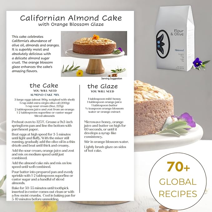 Flour & Olive ??Award Winning Gourmet Almond Olive Oil Cake Baking Mix