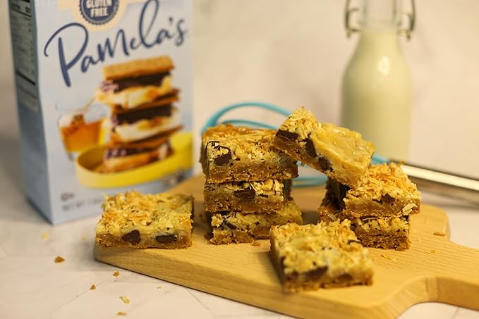 Pamela's Gluten Free Mini Graham Crackers, Honey, Pie Crust, S'mores & Snacks, 8-1 Ounce Bags (Pack of 6
