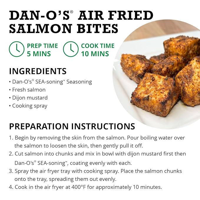 Dan-O's SEA-soning Seasoning, 8.9 oz Bottle, All-Purpose Seasoning for Fish, Shrimp, Seafood, Chicken and More, Sugar Free, Zero Calorie, Use this Spice Blend to Compliment any Sea-Inspired Dish