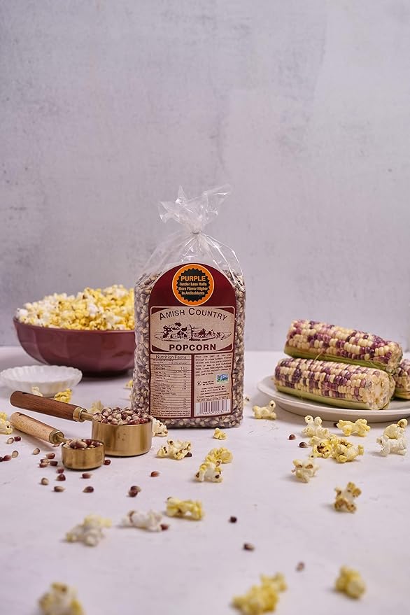 Amish Country Popcorn | 2 lbs Bag | Purple Popcorn Kernels | Old Fashioned, Non-GMO and Gluten Free (Purple - 2 lbs Bag)