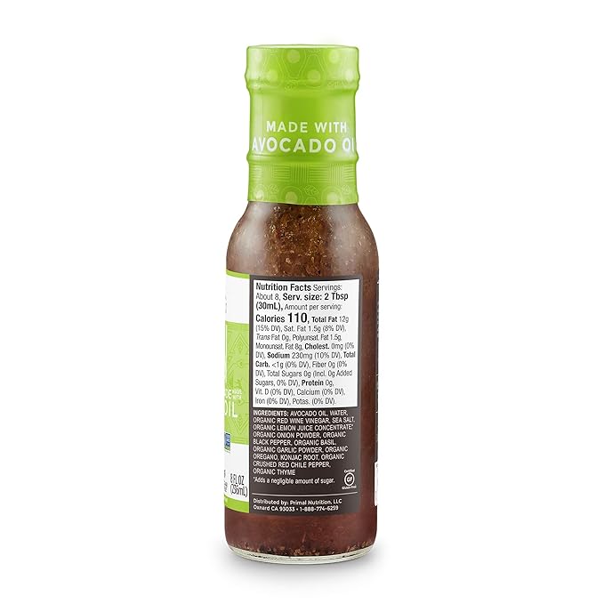 Primal Kitchen Italian Dressing, Balsamic Vinaigrette, and Greek Dressing & Marinade, Made with Avocado Oil, 8 Fluid Ounces, Variety Pack of 3