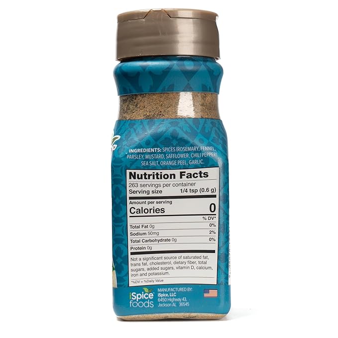 iSpice - MEDITERRANEAN SEASONING World Flavor Super Spice Blend | All Natural | Ready to use as is | No preparation is necessary