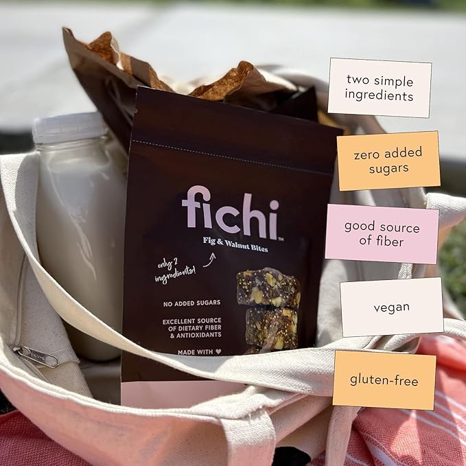 Fichi Fig and Nut Bites, a Wholesome and Delicious Gluten-Free Italian Fruit and Nut Snack, 3.5oz Bags (Two Pack, Variety)