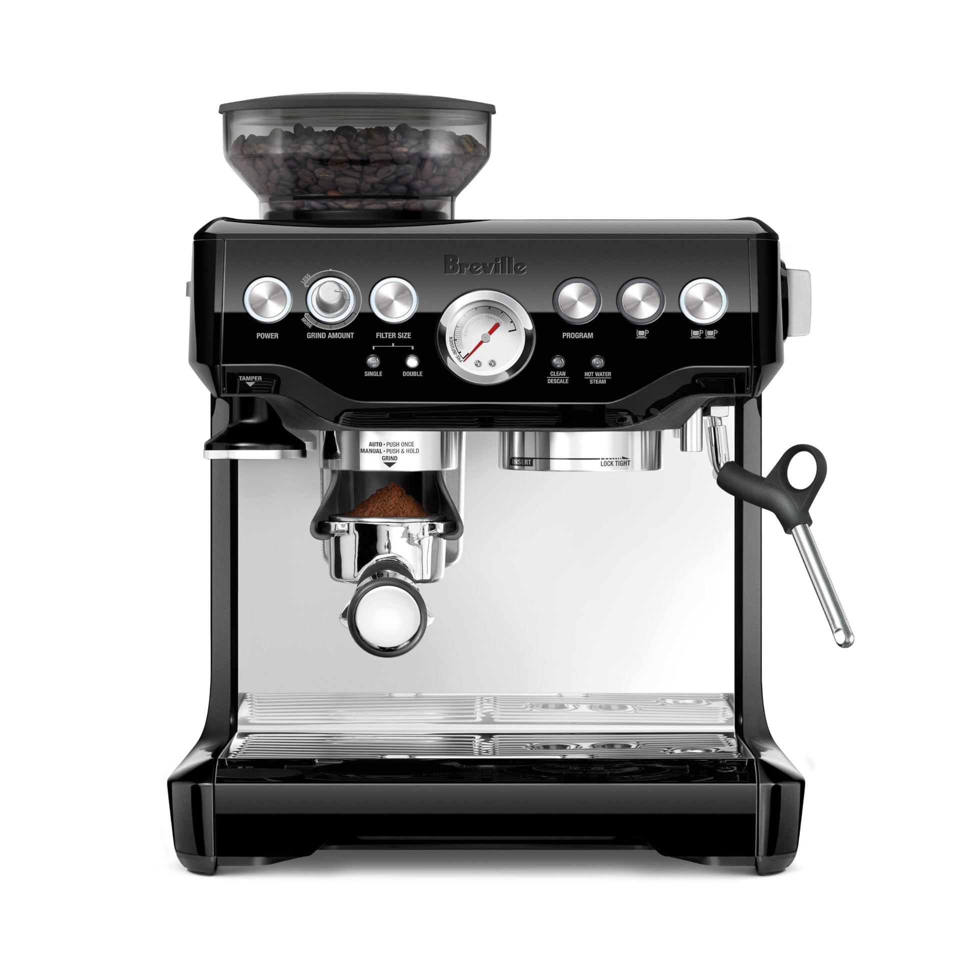 Breville BES870BSXL Barista Express Espresso Machine, Black Sesame