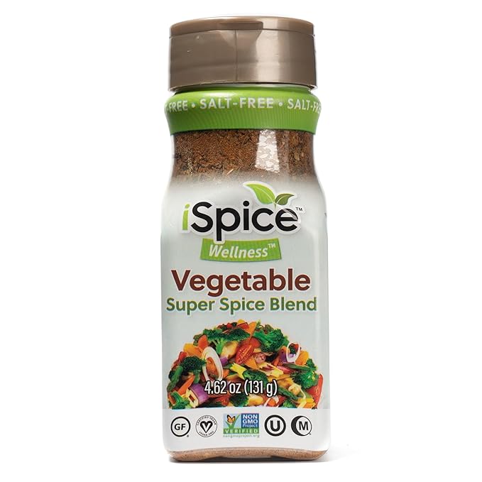 iSpice - Salt-Free | Sugar free | 100% Pure Wellness Vegetable Fat Free Super Spice Blend | All Natural | Ready to use as is | No preparation is necessary