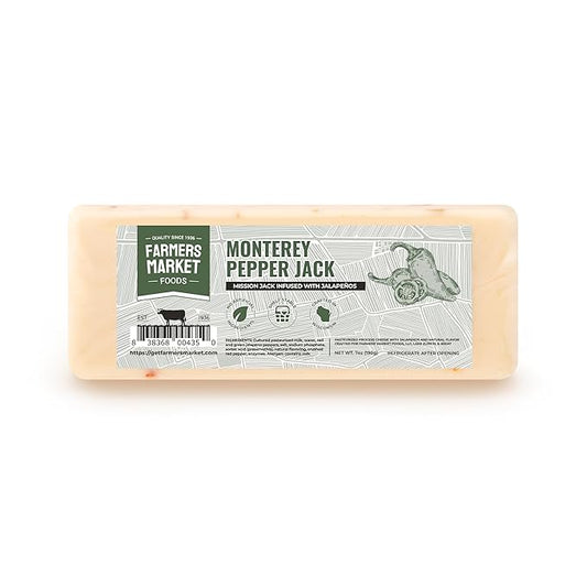 Farmers Market, Gluten Free, Keto, Paleo, Low Sodium, Zero Sugar, Wisconsin Cheese Gift Sets, 1-Pack, Monterey Pepper Jack