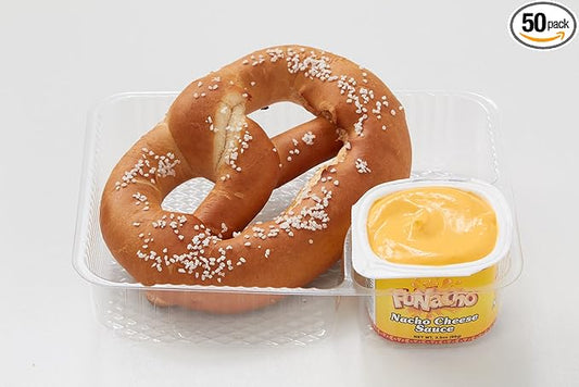 PretzelHaus Bakery Authentic Bavarian Plain Soft Pretzel | Individually Wrapped Pretzels | Pairs Perfectly with FUNacho Cheese, Pack of 50