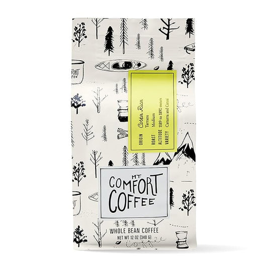 Mt. Comfort Coffee Costa Rica Medium Roast, 12 Ounce - Flavor Notes of Dark Chocolate, Citrus Fruit