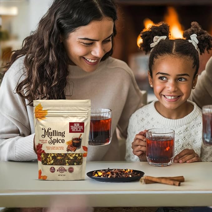 Olde Tradition Mulling Spices for Apple Cider, Mulled Wine Spices Kit, 4oz Traditional Mulled Spice Mix with Muslin Bag for Steeping Stovetop Simmer Pot Hot Toddy Tea Christmas Glühwein Holiday Drink