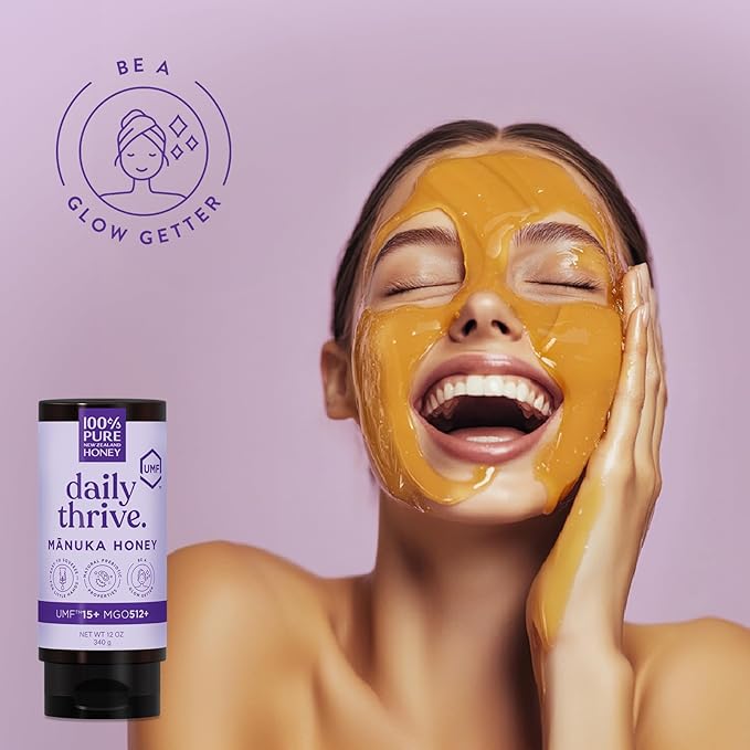 100% Pure New Zealand Honey UMF 15+ MGO 512+ Squeezy Manuka Honey Raw & Unfiltered Certified Award Winning Silky Smooth Taste & Texture 12 Oz