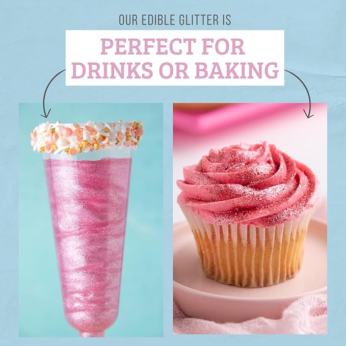 Sweets Indeed, Edible Glitter, Perfect for Drinks, Cocktails, Beverages & Cake Decorating, Dessert Cake Topper, Gift, 4 grams (Green Edible Glitter)