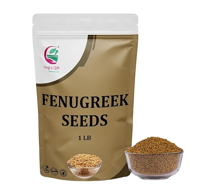 Fenugreek Seeds 1 LB, 100% Pure & Natural, Perfect for Cooking, Herbal Uses & Overall Wellness, Resealable Bag for Freshness - By Yogi?셲 Gift짰
