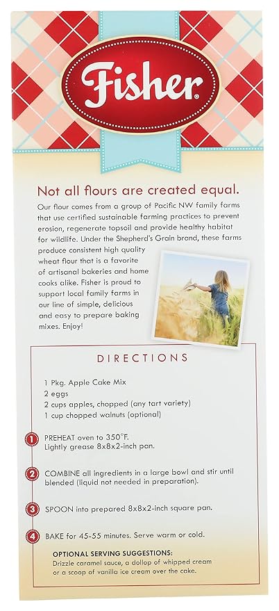 Fisher Northwest Apple Cake Mix, 16.5 OZ (Pack of 1)