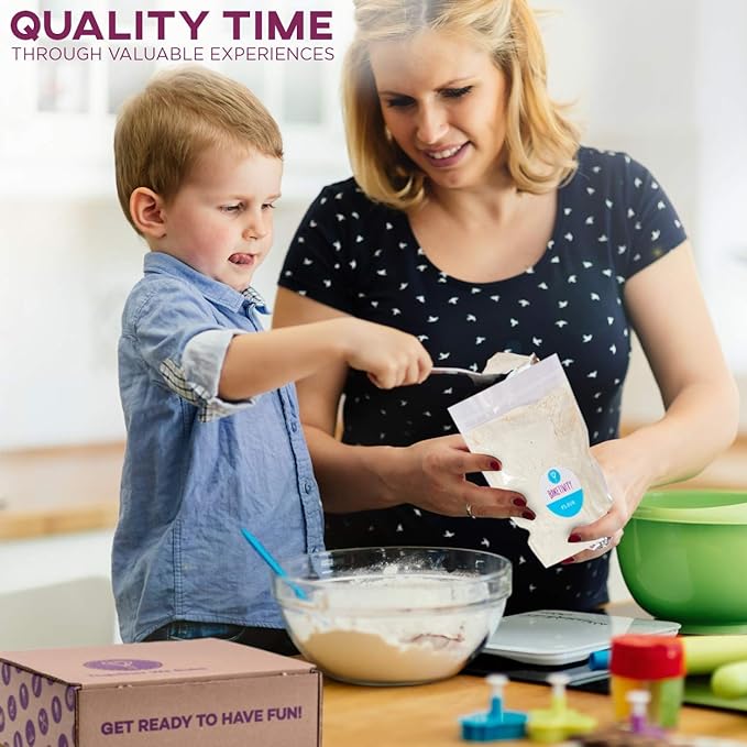 BAKETIVITY Kids Baking DIY Activity Kit - Bake Delicious Cinnamon Buns with Pre-Measured Ingredients ??Best Gift Idea for Boys and Girls Ages 6-12