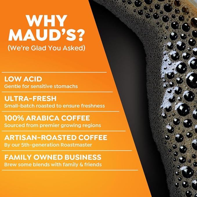 Maud's Decaf Banana Flavored Coffee Pods, 18 ct, Decaffeinated Medium Roast Flavored Coffee in Recyclable Single Serve Pods – 100% Arabica Beans, Compatible with Keurig K Cups Maker