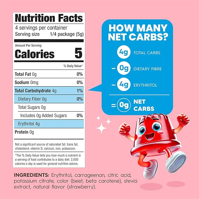 Simply Desserts Sugar-Free Strawberry Jel, 6-Pack ??Vegan Dessert, Keto Snacks, Diabetic Friendly & Kosher, 1.7 Oz Ea