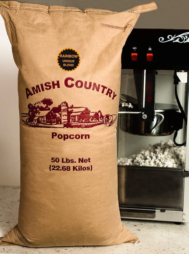 Amish Country Popcorn | 50 lb Bag | Rainbow Popcorn Kernels | Old Fashioned, Non-GMO and Gluten Free (Rainbow - 50 lb Bag)
