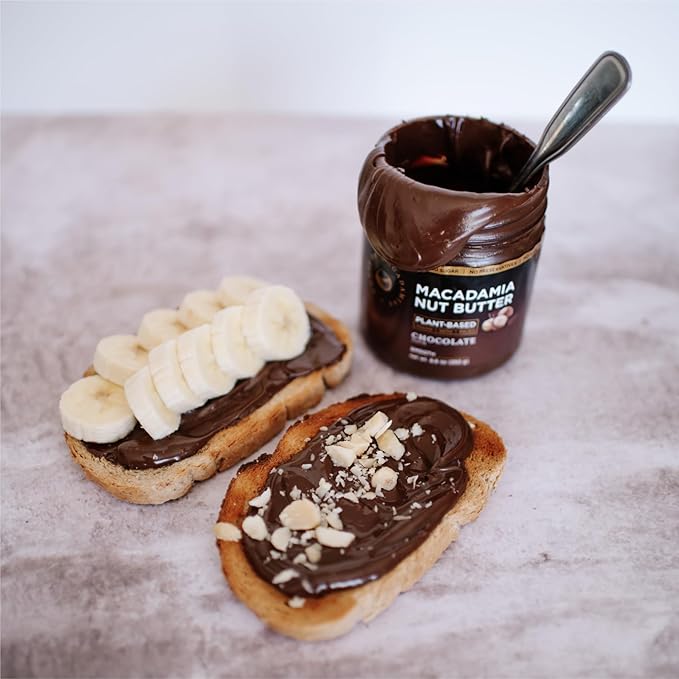 House of Macadamias Macadamia Nut Butter, Chocolate - 8.8oz - No Added Sugar, No Palm Oil, Plant-based, No Artificial Ingredients, Keto, Vegan, Creamy