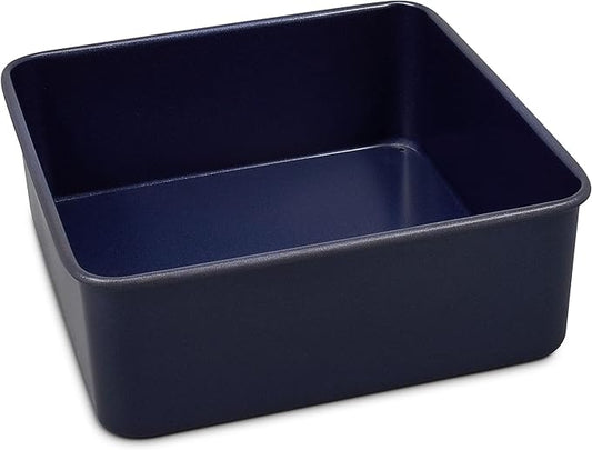 Zyliss E980201 Non-Stick Loose Base Square Cake Tin | 20cm/8in | Carbon Steel | Dark Blue | Baking Tin/Bakeware | Dishwasher Safe | 5 Year Guarantee