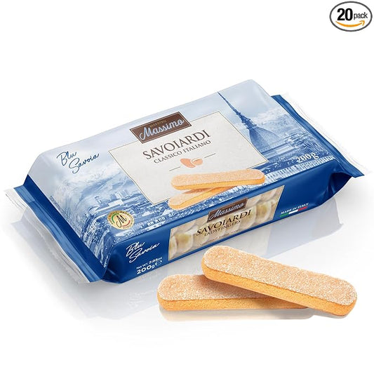 Maestro Massimo Savoiardi Ladyfingers - 10 lbs - Classic Italian Ladyfinger Cookies for Tiramisu, Dessert & Bakery, Pack of 20