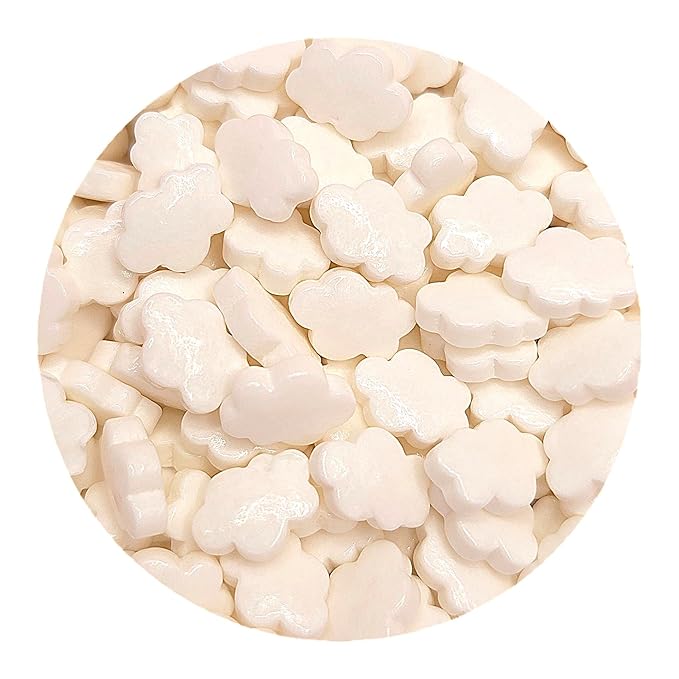 NCS White Cloud Edible Candy Sprinkles, 8 ounces - Great for Cupcakes, Cookies, Cakes, Cakes Pops, Donuts
