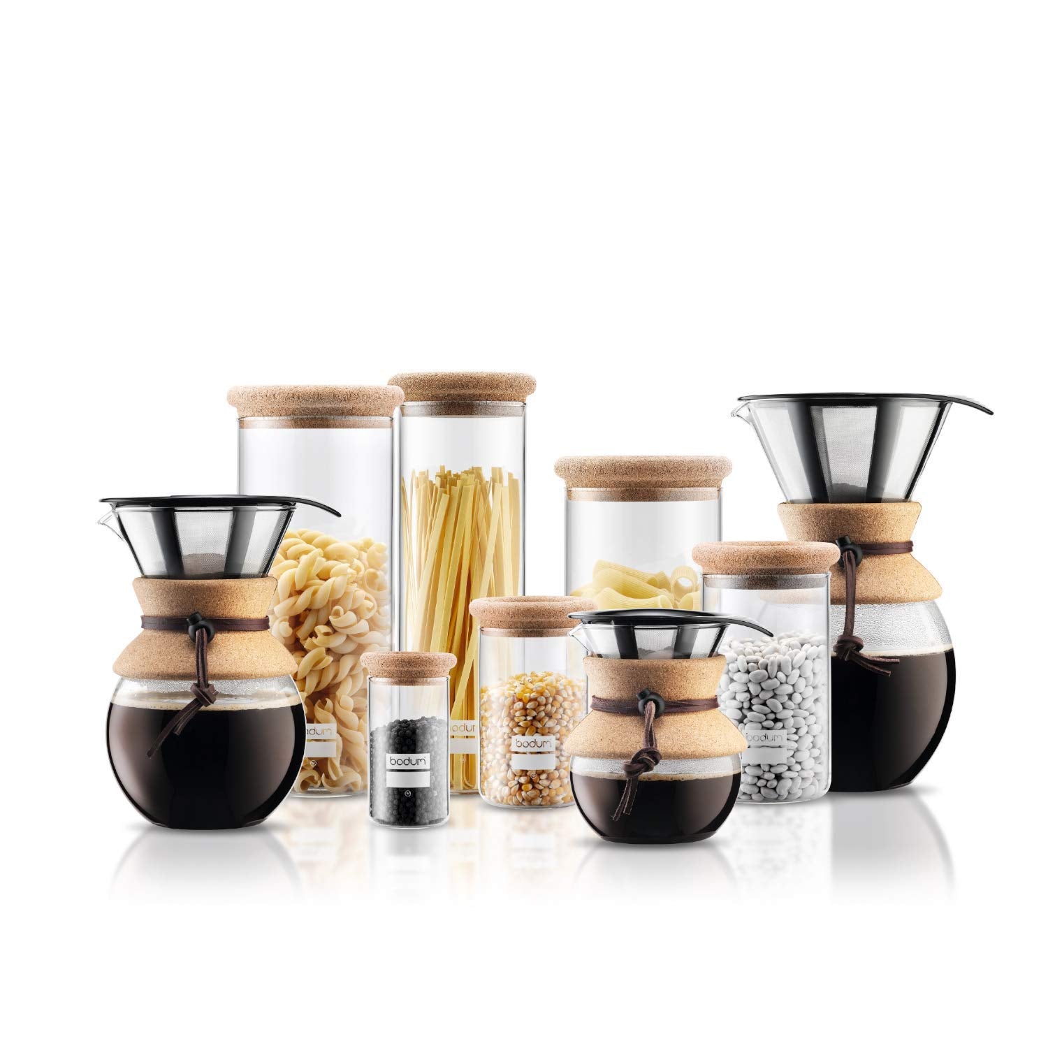 Bodum 17oz Pour Over Coffee Maker, High-Heat Borosilicate Glass with Reusable Stainless Steel