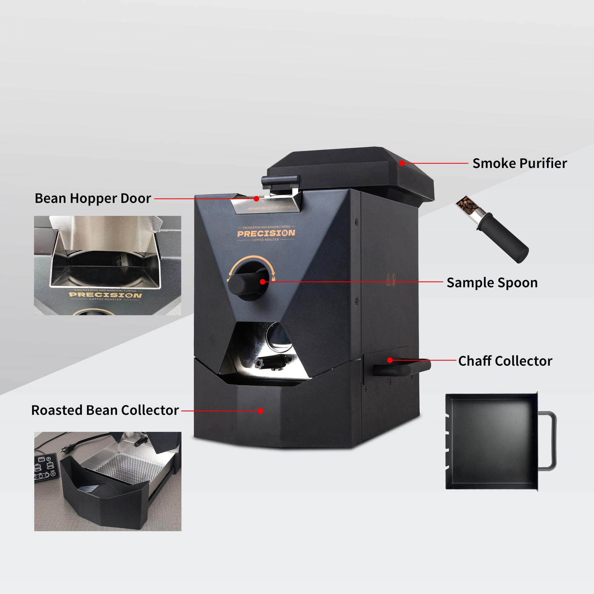 500g Automatic Coffee Roaster Machine for Home Use Wth Smoke Filter(Suitable for Light Roasting)