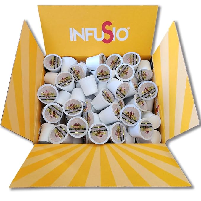InfuSio Coffee Pods – 96 Count, Coconut Mocha (Flavored Coffee) Single Serve Coffee Pods for Keurig K Cup® Brewers, Compatible with Keurig 2.0 Brewers