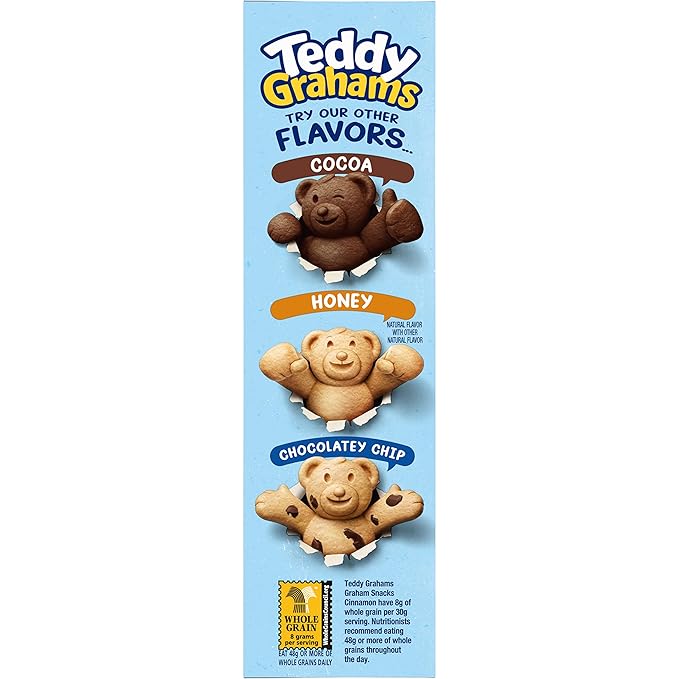 TEDDY GRAHAMS Cinnamon Graham Snacks, Bulk Kids Snacks, 6 - 10 oz Boxes