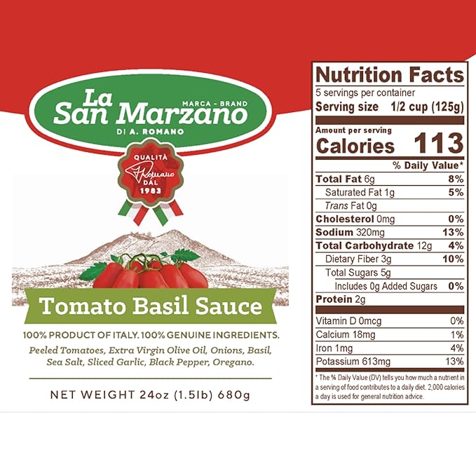 La San Marzano Variety Pack, Tomato Basil, Arrabiata, Marinara Sauce, 24 oz, Pasta Sauce Made in Italy, All Purpose Tomato Premium Quality, All Natural, Mediterranean Diet, Non GMO, Vegan, Gluten Free