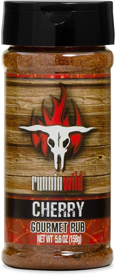 Deliciously Sweet & Smoky Cherry BBQ Rub ??Gourmet Seasoning for Ribs, Pork, Chicken & More | Bold Cherry Flavor You Can Taste | No MSG Added, No Artificial Flavors | Runnin??Wild Foods, 5.6 oz