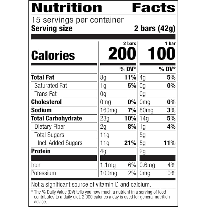 Nature Valley Crunchy Granola Bars, Peanut Butter, 30 Ct, 22.35 oz (15 Pouches)