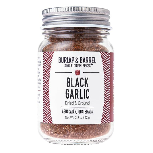 Burlap & Barrel Black Garlic Powder ??Rich, Savory Flavor ??Perfect for Roasted Proteins & Vegetables ??Black Garlic Seasoning ??As Seen On Shark Tank - 2.2oz Jar