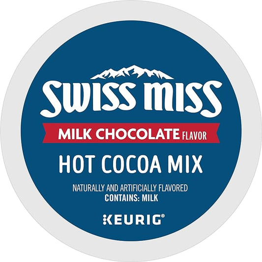Swiss Miss Milk Chocolate Hot Cocoa Keurig Single-Serve K Cup Pods, 44Count, Milk Chocolate Hot Cocoa, 44Count, Blue