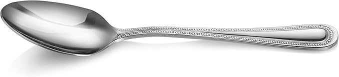 New Star Foodservice 58543 Bead Pattern, 8/0 Teaspoon, 6.3-Inch Set of 12