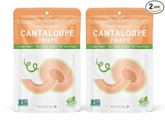 Nature???Turn Freeze-Dried Fruit Snacks, Cantaloupe Crisps, Pack of 2 (1.2 oz Each)