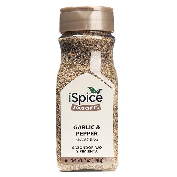 iSpice Garlic Pepper Spices and Seasonings for Cooking, 100% Natural World Flavour Premium Spices(198G - Pack of 1).