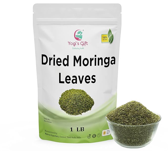 Moringa Leaves Loose 1 LB | Make tea, Springle on salad, Ground and use it | 100% natural Moringa leaf only no stems | te de moringa | by Yogi's Gift®