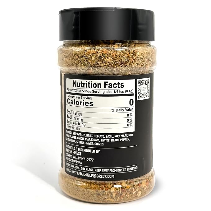 Fresh Finest Italian Mediterranean Herb & Spice Blend - 2.89oz | Gourmet Seasoning for Pasta, Pizza, Meats, and More, Kosher, All-Natural, Non-GMO