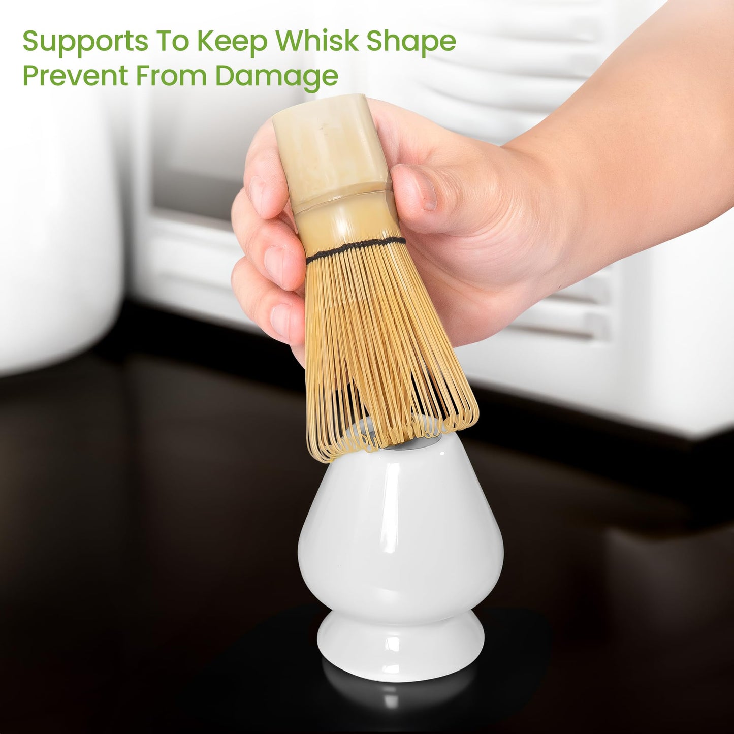 Matcha Whisk Set and Bowl, Matcha Making Kit Whisk, Bowl With Spout, Powder Starter Sifter, Ceramic