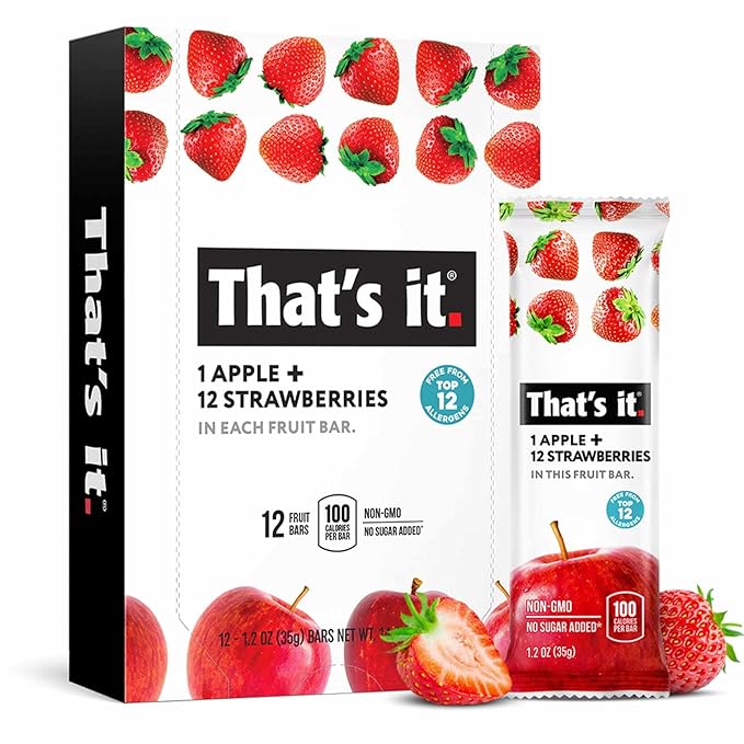 That???it. Variety, 100% Natural Real Fruit Bar, High Fiber Vegan, Gluten Free Healthy Snack, Paleo for Children & Adults, Non GMO No Added Sugar (Blueberry, Strawberry, Fig) (36 Pack)