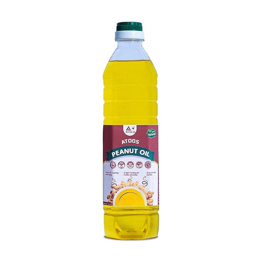 Atoos Peanut Oil |Made from Raw Peanuts 33.8oz ??Natural Cooking Oil, Healthy Deep Fryer Oil, Non-GMO| Pure Groundnut Oil rich in Vitamin E