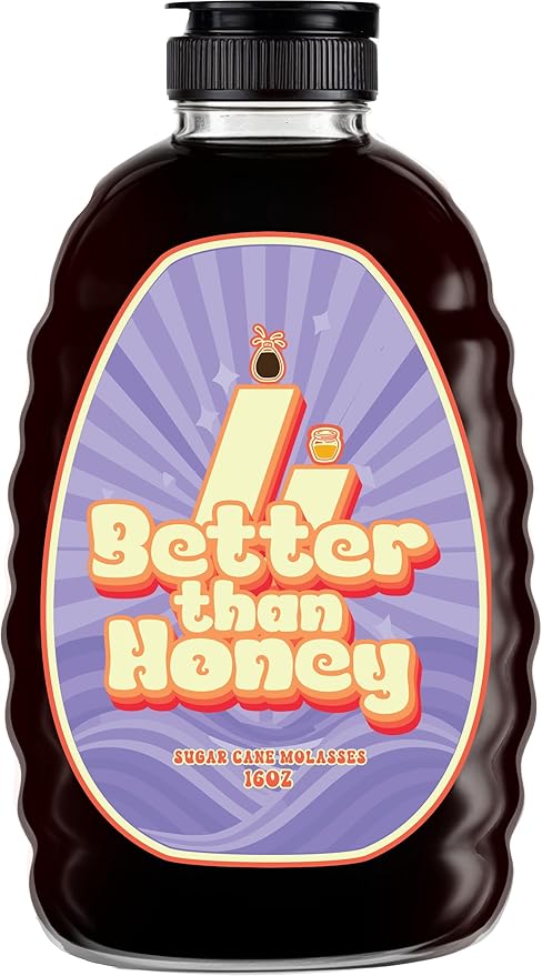 Better Than Honey Molasses 16oz – Natural Sweetener with Rich Flavor | Iron-Rich Sugar Alternative for Baking, Cooking, Oatmeal, Smoothies & More