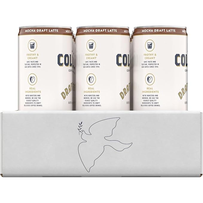 La Colombe Coffee, Mocha Draft Latte, 11 fl oz Cans (Pack of 12), Coffeehouse Quality Cold Brew, Specialty Grade Coffee Beans, Ready-to-Drink On-the-Go