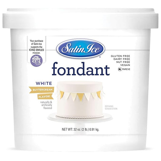 Satin Ice White Buttercream Fondant, 2 Pounds