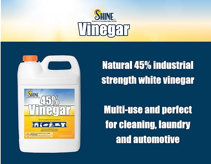 Energen of Carolina 45 Percent White Vinegar, 450 Grain Vinegar Concentrate, 1 Gallon of Natural Concentrated Industrial Vinegar, 1 Gallon (128 Fl oz )