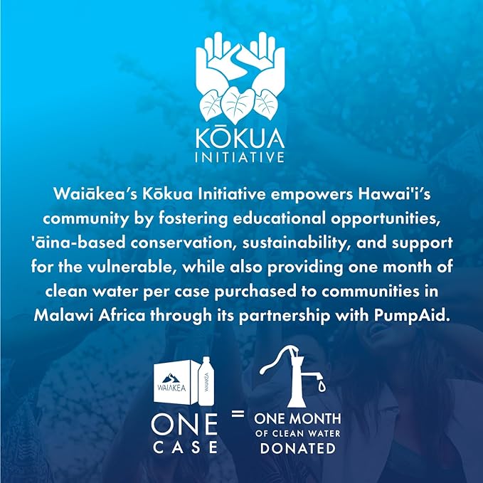 Waiākea - Hawaiian Volcanic Water - Naturally Alkaline Water - pH Range 7.6 to 8.2 - All Natural Minerals & Electrolytes - 100% Recycled Water Bottles - Bottled Water 24 Pack - 10.14 Fl Oz, 330 mL