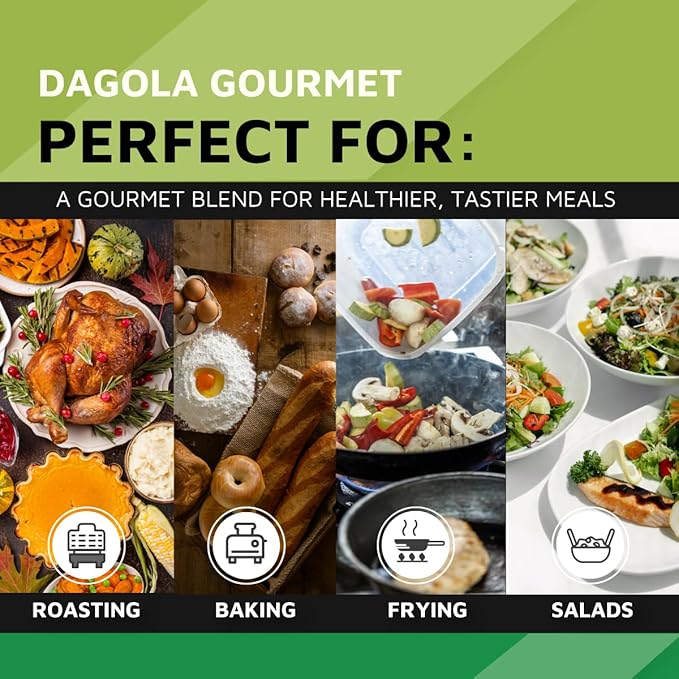 DAGola Gourmet Blend Olive Oil - Keto-Friendly, 50% EVOO & 50% Olive DAG, 40% Less Triglycerides, 250ml Chef Bottle ??Premium Cooking Oil for Heart Health, Frying, and Dressings