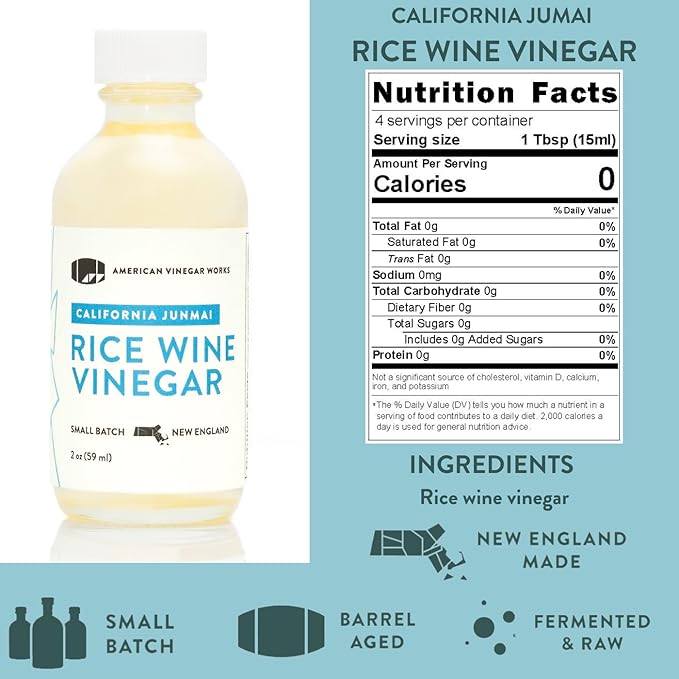 American Vinegar Works - Essentials Plus Vinegar Sampler Pack - Includes Apple Cider, Red Wine, Champagne Chardonnay Wine, Rice Wine, and Malt Vinegars - Great for Gifts - 2oz Bottles - 5 Pack