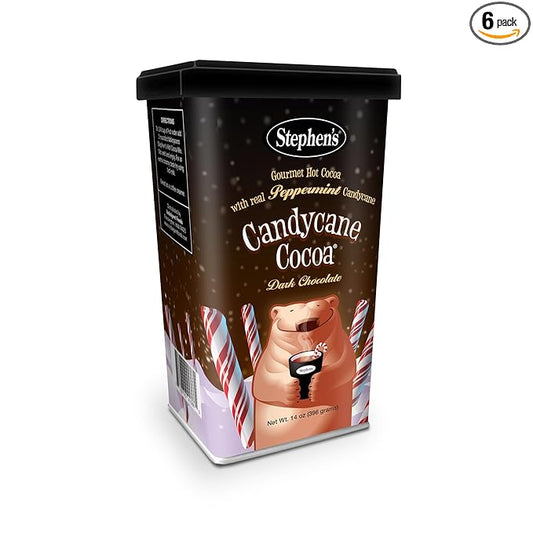 Stephen's Gourmet Hot Cocoa, Candycane Cocoa Dark, 14 OZ (Pack of 6)